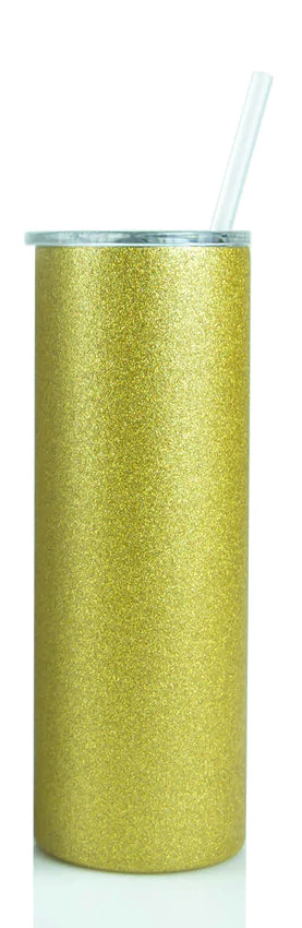 Customizable Gold Glitter Tumbler