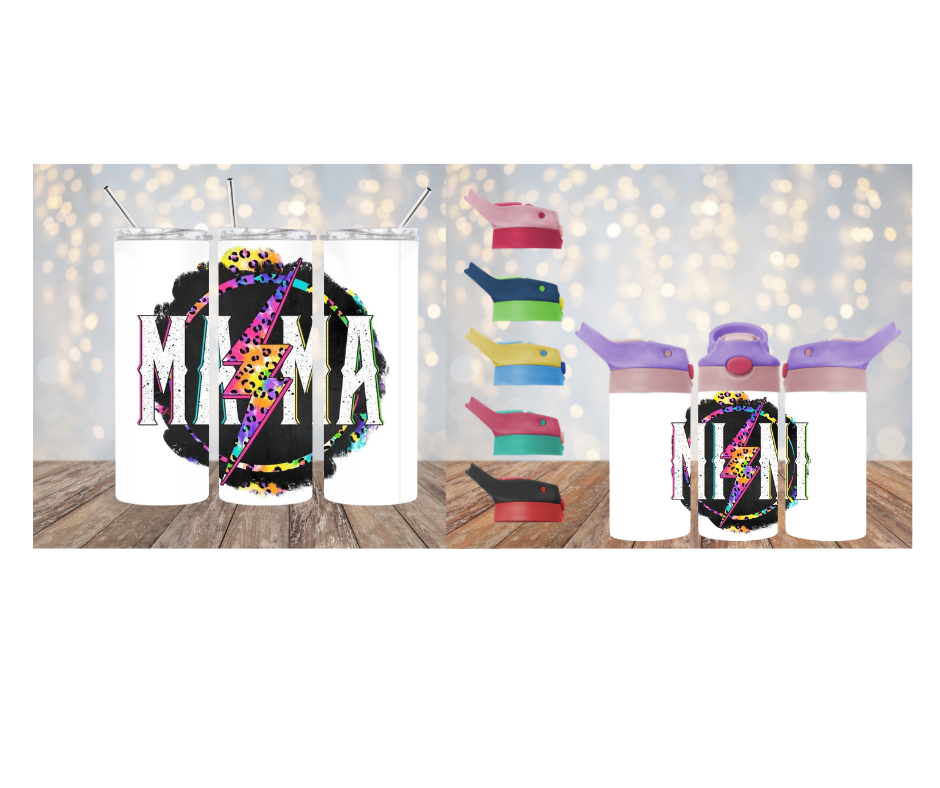 Lightning Bolt Tumbler and Water Bottle