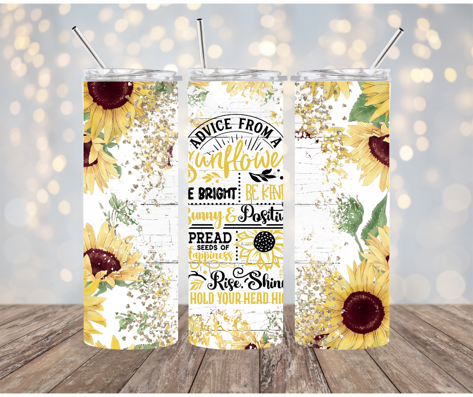 Advice from a Sunflower Tumbler