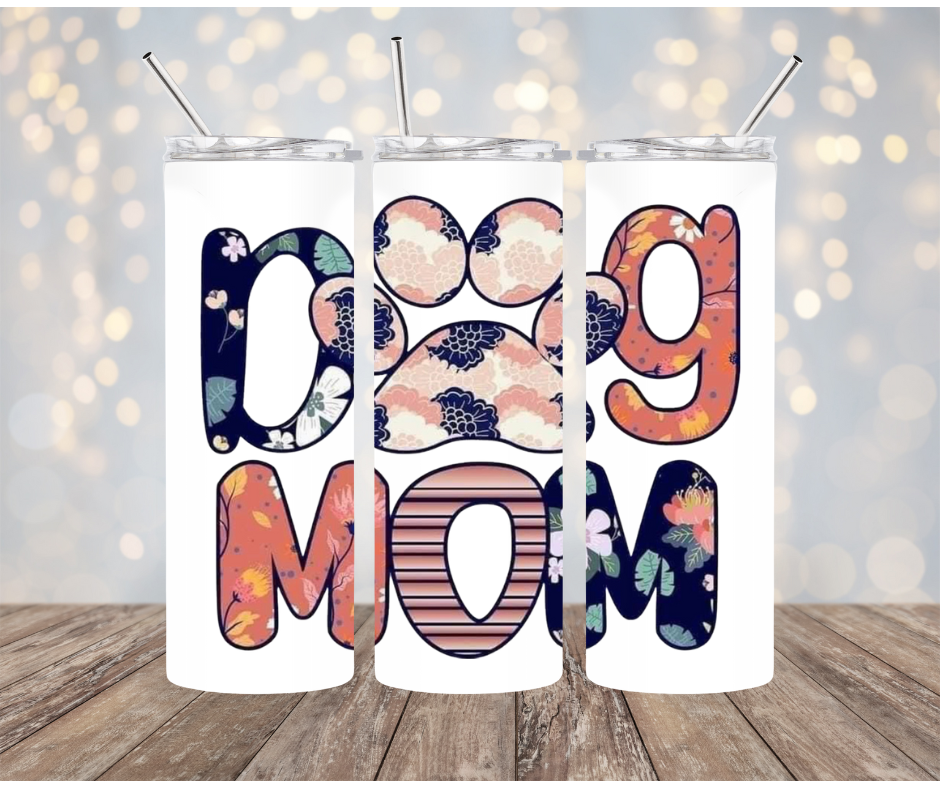 Dog Paw Mom Tumbler