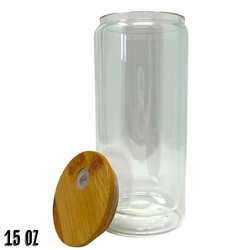 Customizable 15oz Snow Globe Glass with Lid and Straw