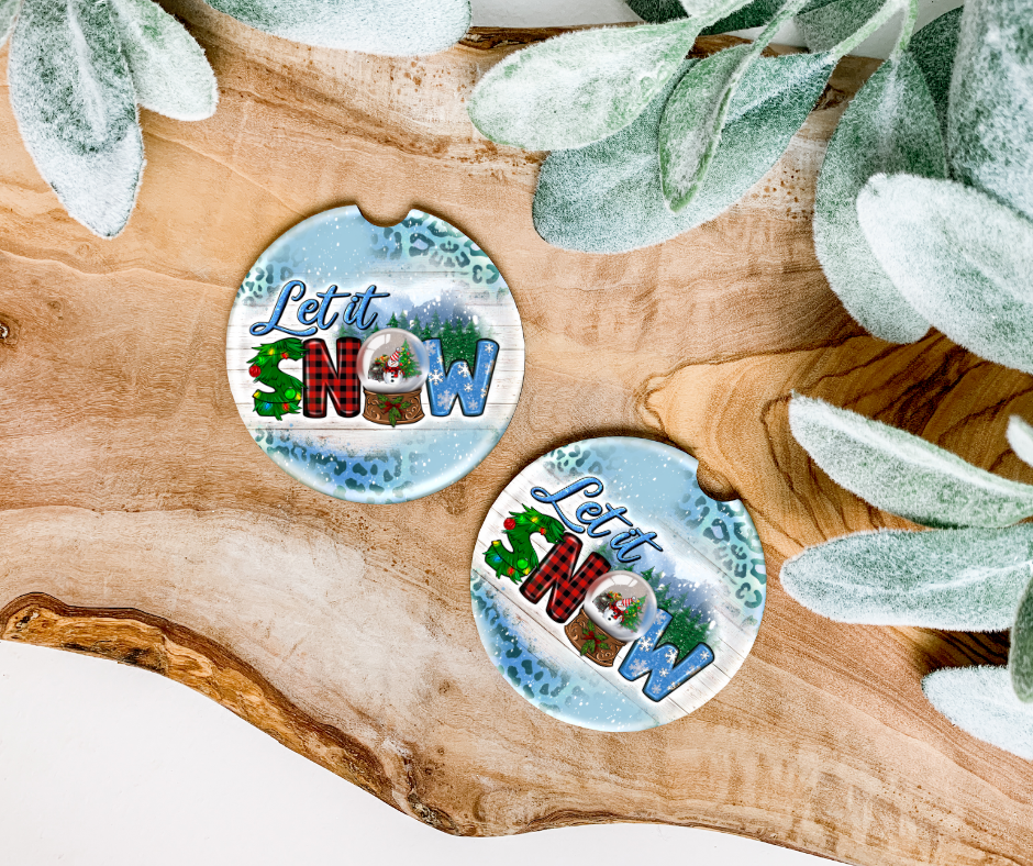 Let it Snow Car Coaster