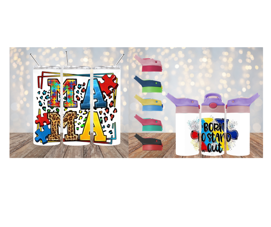 Austim Tumbler and Water Bottle