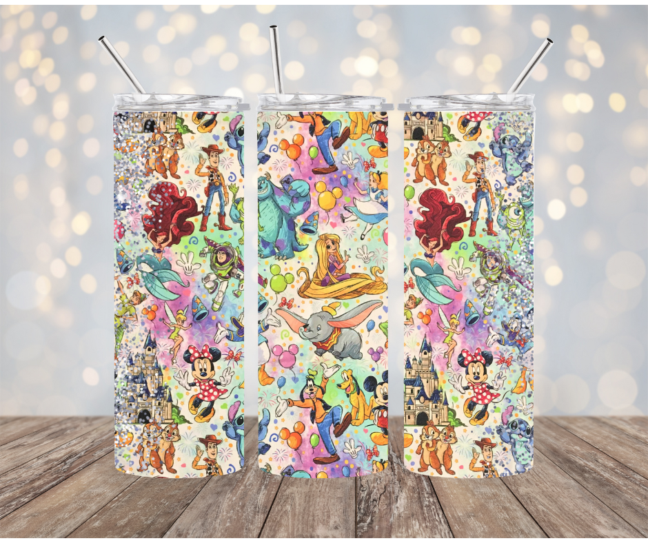 Disney Characters Tumbler