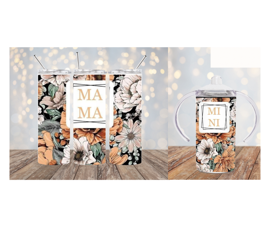 Floral Tumbler and Sippy
